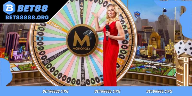 Experience Monopoly online with exciting wheel and 3D board
